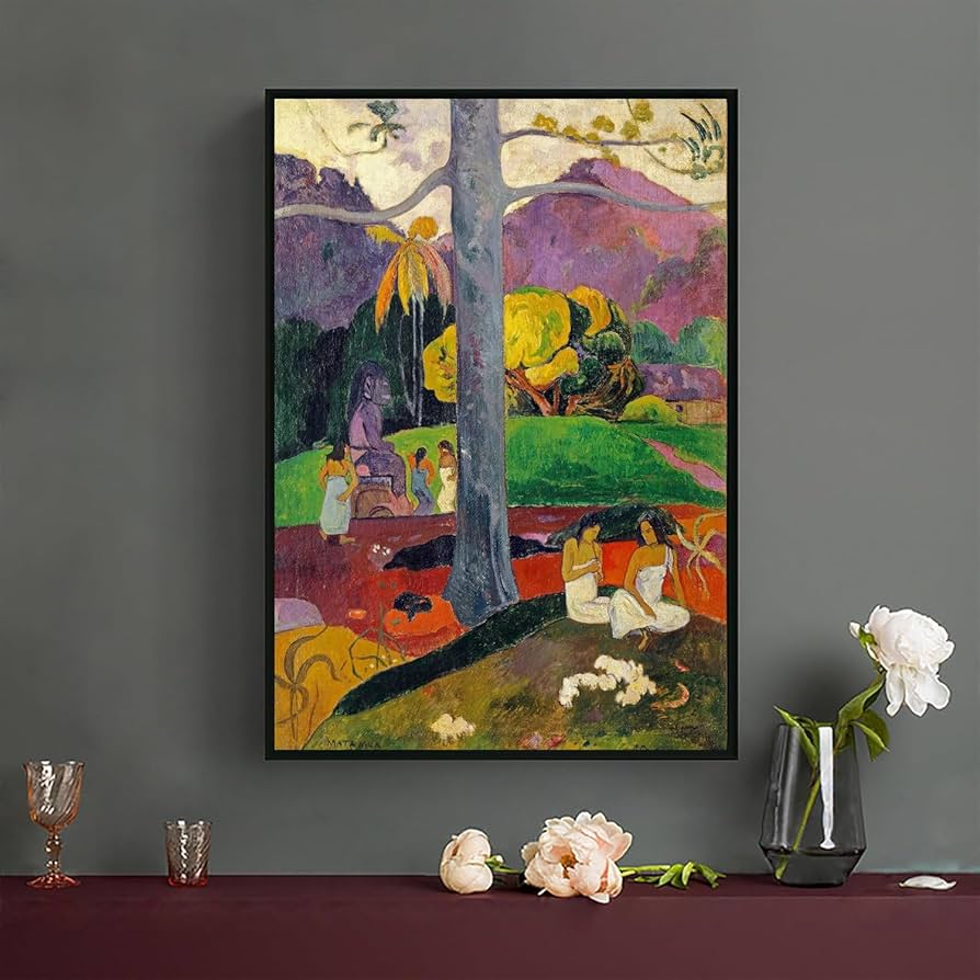 ポール・ゴーギャン、【ブルターニュ風景】、希少な画集画より 無料絵画] ポール・ゴーギャン 「ブルターニュの踊る少女たち